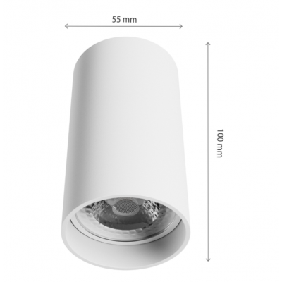 Oprawa punktowa CHLOE VARIOSA GU10 NATYNKOWA GU10 230V IP20 55x100MM BIAŁY OKRĄGŁA Spectrum LED (SLIP005062)